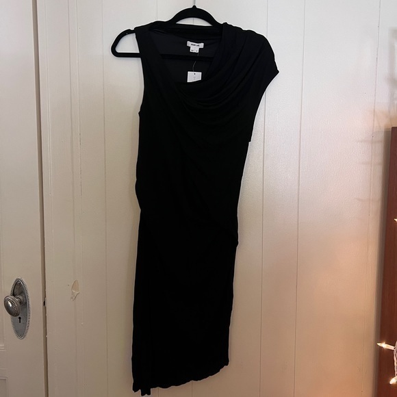 Helmut Lang Drapey Black Dress